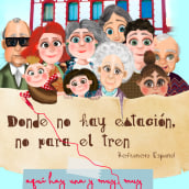 A por el tren. Traditional illustration, Character Design, Editorial Design, Education, Poster Design, and Digital Illustration project by Nanna Garzón - 11.04.2018