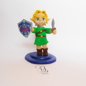 Link The Legend of Zelda . Modelagem 3D projeto de Karin Potter - 13.11.2018