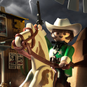 Playmobil Western "The Storm". Product Photograph, Photographic Lighting, and Studio Photograph project by Adrián Limón Rivera - 11.21.2018