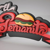 Modelado de Logotipo para una SANGUCHERIA. 3D Animation project by Manuel Gonzales Portal - 10.09.2018