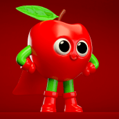 Super Fruities. Diseño de personajes para una marca de Jugo de frutas. Un proyecto de Ilustración tradicional, 3D, Diseño de personajes y Diseño de personajes 3D de Daniel Dominguez - 26.11.2018