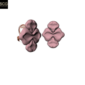 Earrings with a soft organic shape. Jewelr, and Design project by Santi Casanova González - 12.11.2018
