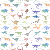 Dino Alphabet. Traditional illustration, Character Design, Product Design, To, Design, Pattern Design, Vector Illustration, Drawing, and Digital Illustration project by Noelia Portilla - 12.16.2018