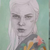 PEGASO. Mi Proyecto del curso: Retrato con lápiz, técnicas de color y Photoshop. Un proyecto de Ilustración de retrato de Cristi Bega - 29.12.2018