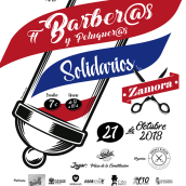 Poster evento "Barberos y Peluqueros Solidarios 2018". Eventos, Design gráfico, e Design de cartaz projeto de Álvaro González Pérez - 15.09.2018