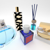 Perfumes y ambientador. Un proyecto de 3D, Diseño de producto y Modelado 3D de Ferran Garcia Calduch - 09.01.2019