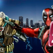 DEADPOOL & CABLE. Digital Illustration project by Eugenio_Bueno - 02.02.2019