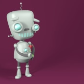 Robot - modelado 3d. Un proyecto de 3D, Diseño de personajes y Diseño de personajes 3D de Jana Hait - 02.02.2019