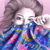 Mi Proyecto del curso: Retrato con lápiz, técnicas de color y Photoshop. Un proyecto de Ilustración de María González - 20.12.2018