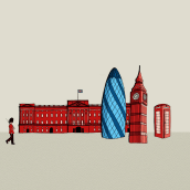 LONDON map. Un proyecto de Diseño, Ilustración tradicional, Diseño gráfico, Dibujo a lápiz e Ilustración digital de Tresa Carné Torrent - 07.02.2019