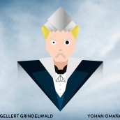 Gellert Grindelwald  -  Berlín. Ilustração digital projeto de Yohan Omaña - 31.01.2019