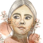 niña hojas. Un proyecto de Ilustración tradicional de laura casanova perez - 14.02.2019