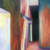 portfolio-1 pintura oleo casa-2 libro volando. Un proyecto de Ilustración tradicional y Arquitectura de ccondeg - 01.04.2004