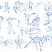 Dancer Sketches. Comic, and Pencil Drawing project by brant_bi - 02.22.2019