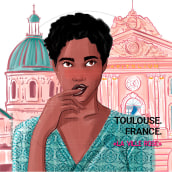 Toulouse, la ville rose. Ilustração digital projeto de Nadine M’nemoi - 09.03.2019