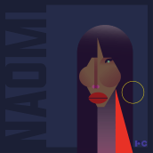 Mi Proyecto del curso: Retrato geométrico minimalista de Naomi Campbell. Un proyecto de Ilustración tradicional de Fernando Calvillo - 20.02.2019