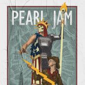 Pearl Jam. Traditional illustration, Graphic Design, and Collage project by Gabriel Garrido Moreno - 03.15.2019