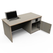 Wooden Desk. Un proyecto de 3D, Diseño, creación de muebles					 y Modelado 3D de Iván Marqués - 11.03.2019
