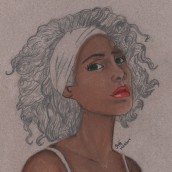 Mi Proyecto del curso: Ilustración con pastel y lápices de colores. Desenho de retrato projeto de Andrea Anguiano Angeles - 29.03.2019