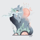 "Era un genio del sufrimiento" - El lobo estepario. Un proyecto de Ilustración, Diseño editorial e Instagram de cindy monroy - 22.05.2019