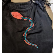 Serpiente Bordada. California Redsided Garter.. Un progetto di Ricamo e Disegno artistico di Lina Montoya - 24.05.2019