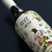 'Ave Mater' - Etiqueta para botella de vino. Graphic Design, Collage, and Digital Illustration project by Marina Calvo - 05.30.2019