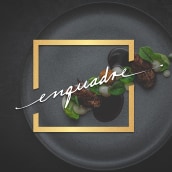Enquadre, identidad para restaurante-galería. Een project van Logo-ontwerp van Viani Herrera - 02.06.2018