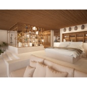 Suite Masía. Un progetto di 3D, Design e creazione di mobili, Architettura d'interni, Interior design, Lighting design e Interior Design di Sara González Martín - 06.06.2019