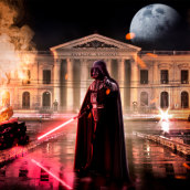 Darth Vader en el centro histórico de mi País EL SALVADOR. Retoque fotográfico, e Arquitetura digital projeto de enrique_rodripez - 11.06.2019