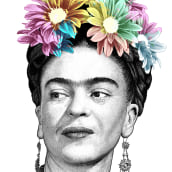 Frida Kahlo. Digital Illustration, Portrait Illustration, Portrait Drawing, Realistic Drawing, and Artistic Drawing project by Pako Martinez - 06.12.2019