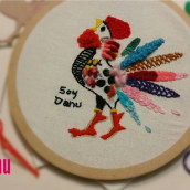 Técnicas de bordado: ilustrando con hilo y aguja. Embroider project by Soy Danu - 06.12.2019