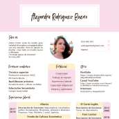 Currículo. Design, Ilustração tradicional, Retoque fotográfico, e Criatividade projeto de alejandra rodriguez - 16.06.2019