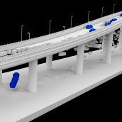 Colapso de puente sobre agua. 3D, VFX, and Audiovisual Post-production project by Juan Cubero Armendariz - 07.06.2019