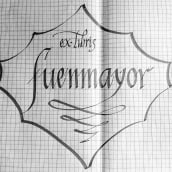 Caligrafía para un Ex libris con mi apellido Fuenmayor. . Caligrafia projeto de Jose Daniel Fuenmayor España - 23.07.2019