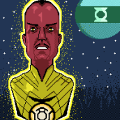 Sinestro. Design, Comic, e Pixel Art projeto de Juan Viala - 06.08.2019