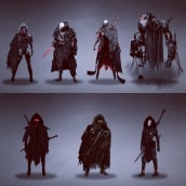 Sci-fi/Cyberpunk Characters and Weapons Concept Art. Concept Art projeto de Germán Rodriguez - 08.08.2019
