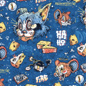 Tom & Jerry pattern // fan art . Design de personagens projeto de Guacala Studio - 10.08.2019