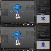 Rigging-Smurf-Cinema 4D. Rigging, Character Animation, 3D Animation, 3D Modeling, and 3D Character Design project by Ulises Torres Carcamo - 08.13.2019
