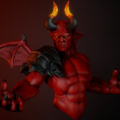Demon. 3D, Fashion, Game Design, Sculpture, 3D Animation, Video Games, Concept Art, and 3D Character Design project by Andres Rendón - 08.21.2019