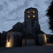St. Pere de Galligants 3d real time. 3D, Architecture, and Digital Architecture project by Alex Moya Cardona - 08.29.2019