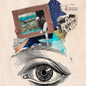 Collage para la edición del 2019 Festival Indocumentari. Design, Cinema, Vídeo e TV, Colagem, Cinema, e Design de cartaz projeto de Helena Torrent - 03.09.2019