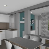 Proyecto redistribución piso - Opción-2. Un proyecto de Diseño de interiores de Mirna Fusté Rodríguez - 05.09.2019
