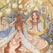 Princesa hada. Illustration, Zeichnung und Aquarellmalerei project by Dolle Étoile - 28.01.2017