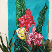 My project in Botanical Painting with Acrylic course. Un proyecto de Ilustración tradicional, Estampación, Ilustración textil y Pintura acrílica de giulia_fiamin - 09.09.2019