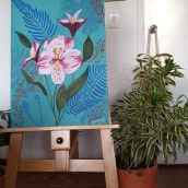 Mi Proyecto del curso: Pintura botánica con acrílico. Acr, and lic Painting project by Libertad Torres Villagran - 09.13.2019