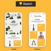 Diseño de Interfaces con Sketch: Portfolio. Um projeto de Design de María Novoa - 19.09.2019