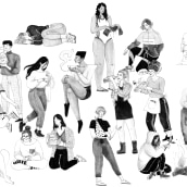 Inktober 2018 - 31 girls. Un proyecto de Ilustración tradicional de Julia Mora Crespo - 31.10.2018