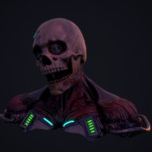 sci-fi skull 2. 3D, and 3D Modeling project by Marta Gómez Zárate - 09.22.2019