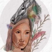 Mi Proyecto del curso: Retrato ilustrado en acuarela. Watercolor Painting project by Catalina Lopez Ruvalcaba - 09.23.2019
