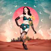 Ejercicio Photoshop : Dita Von Theese. Collage project by Byron Flores - 09.26.2019